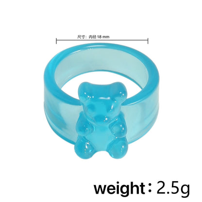 Cartoon Style Frog Women's Rings