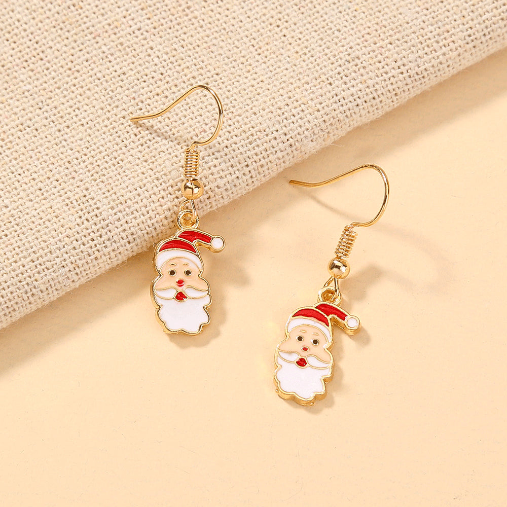 Fashion Christmas Hat Santa Claus Arylic Enamel Plating Women's Drop Earrings 1 Pair