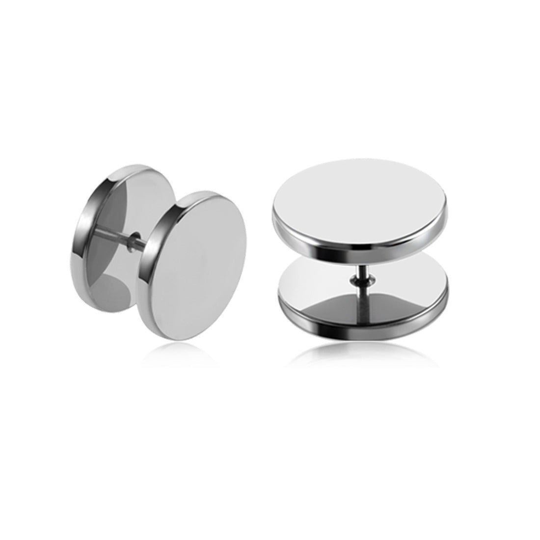 1 Piece Simple Style Solid Color Plating Stainless Steel Ear Studs