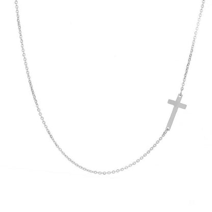 Fashion Cross Stainless Steel Plating Bracelets Necklace 1 Piece