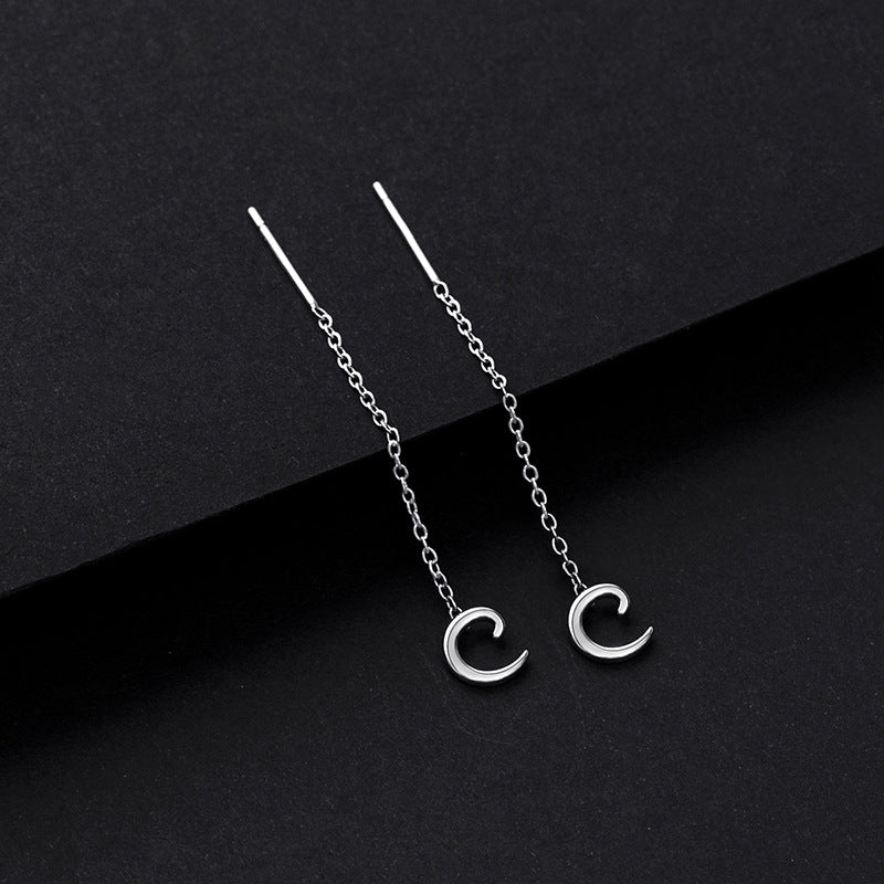 Simple Style Letter Sterling Silver Plating Ear Line 1 Piece