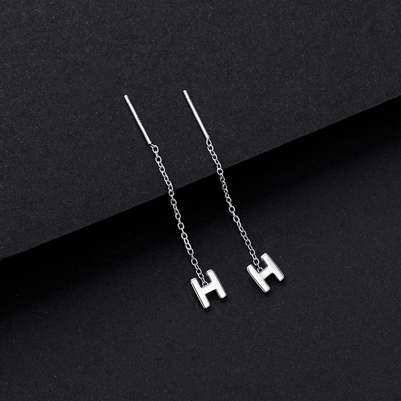 Simple Style Letter Sterling Silver Plating Ear Line 1 Piece