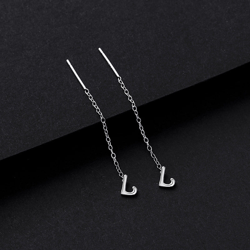 Simple Style Letter Sterling Silver Plating Ear Line 1 Piece