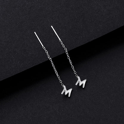 Simple Style Letter Sterling Silver Plating Ear Line 1 Piece