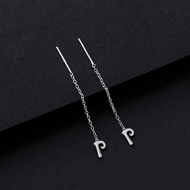 Simple Style Letter Sterling Silver Plating Ear Line 1 Piece