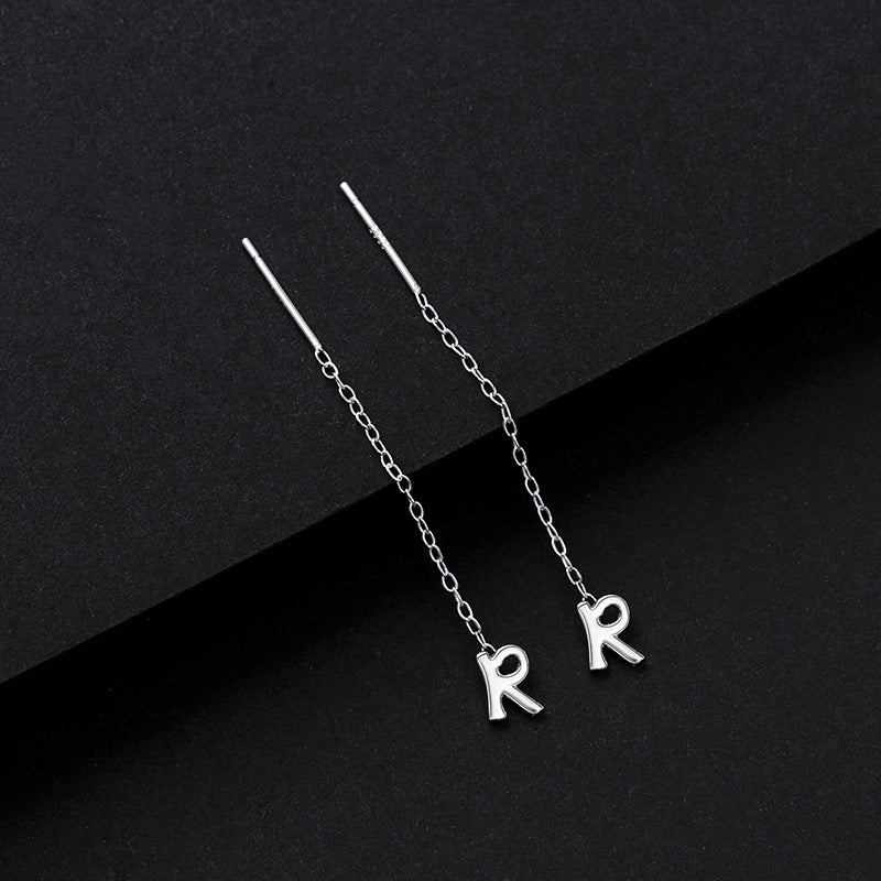 Simple Style Letter Sterling Silver Plating Ear Line 1 Piece