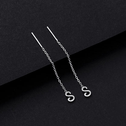 Simple Style Letter Sterling Silver Plating Ear Line 1 Piece