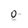 1 Piece Fashion Round Polishing Titanium Steel Hoop Earrings