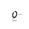 1 Piece Fashion Round Polishing Titanium Steel Hoop Earrings