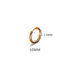 1 Piece Fashion Round Polishing Titanium Steel Hoop Earrings