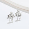 Simple Style Animal Titanium Steel Plating Ear Studs 1 Pair