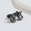 Simple Style Animal Titanium Steel Plating Ear Studs 1 Pair