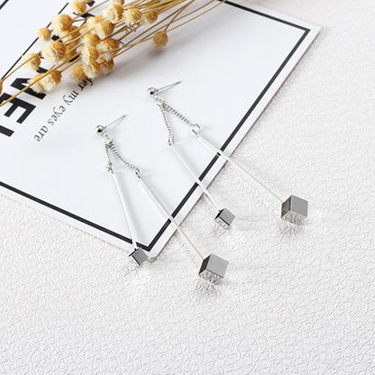 Fashion Solid Color Metal Plating Women's Drop Earrings 1 Pair