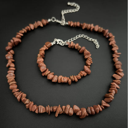 Fashion Irregular Natural Stone Handmade Bracelets Necklace