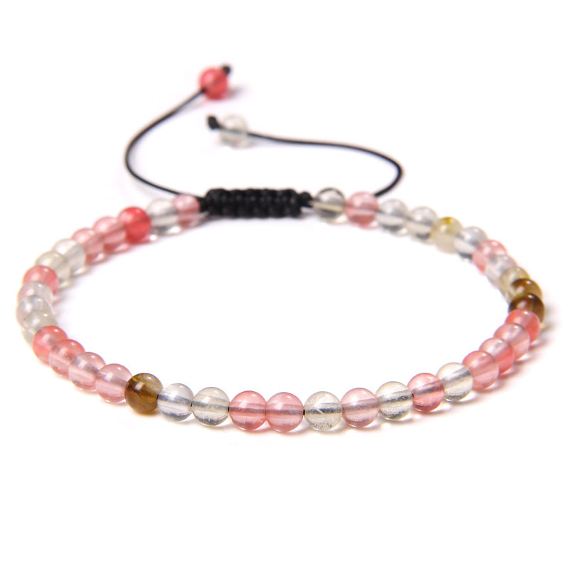 Fashion Solid Color Natural Stone Beaded Bracelets 1 Piece