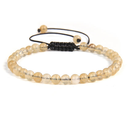 Fashion Solid Color Natural Stone Beaded Bracelets 1 Piece