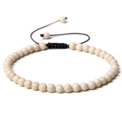 Fashion Solid Color Natural Stone Beaded Bracelets 1 Piece