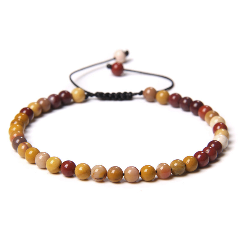 Casual Solid Color Natural Stone Knitting Bracelets