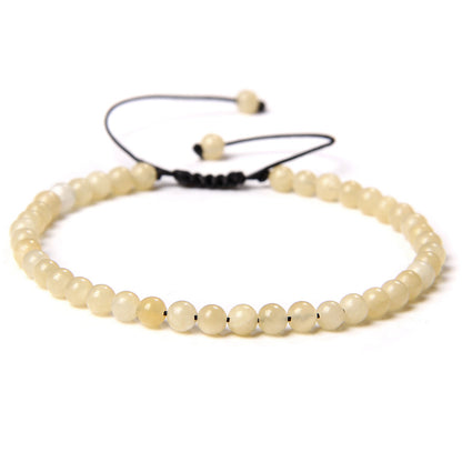 Casual Solid Color Natural Stone Knitting Bracelets