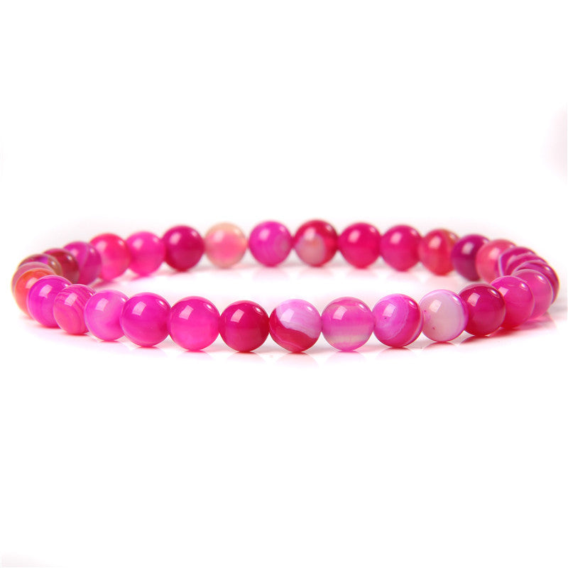 Fashion Solid Color Natural Stone Beaded Bracelets