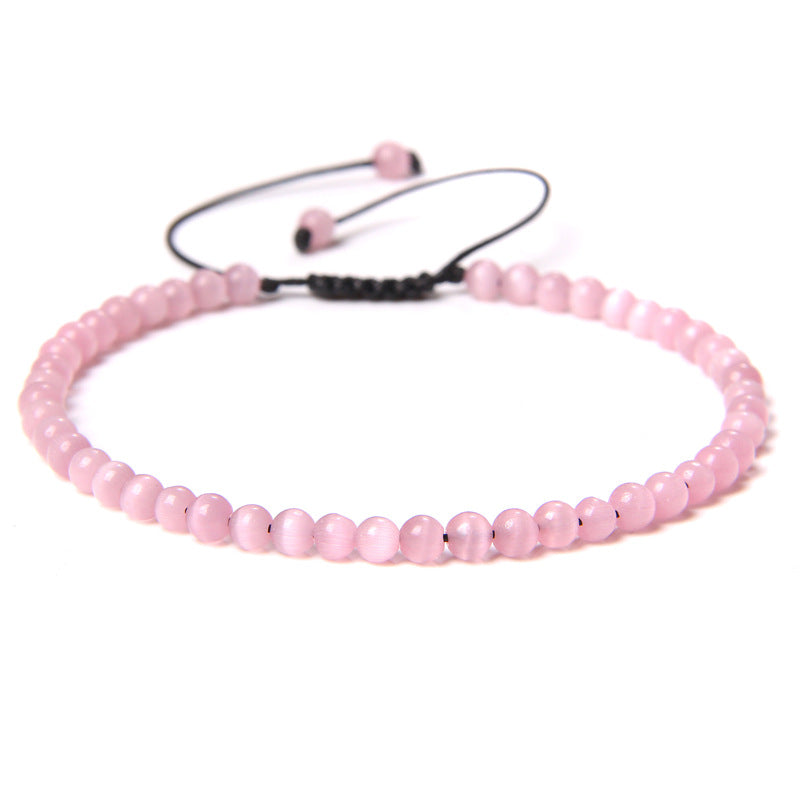 Casual Solid Color Natural Stone Knitting Bracelets