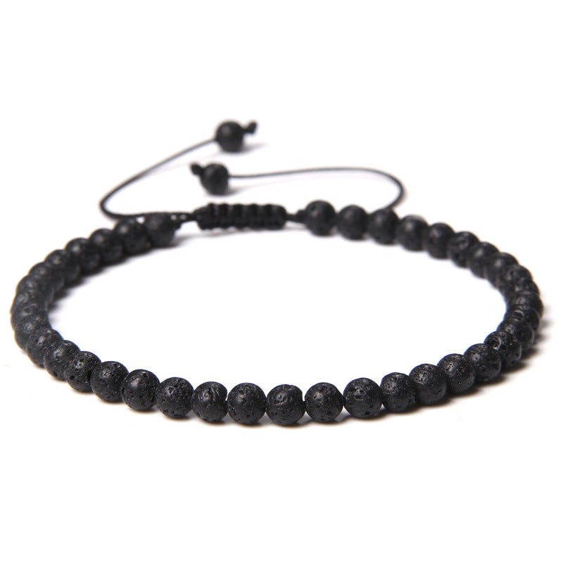 Casual Solid Color Natural Stone Knitting Bracelets