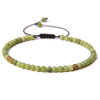 Casual Solid Color Natural Stone Knitting Bracelets