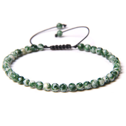 Fashion Solid Color Natural Stone Beaded Bracelets 1 Piece