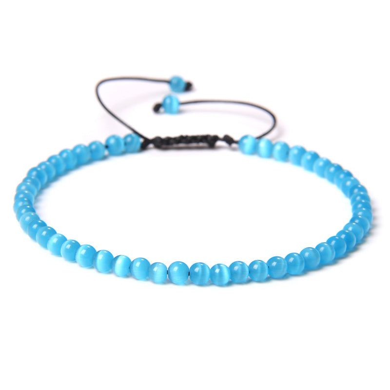 Casual Solid Color Natural Stone Knitting Bracelets