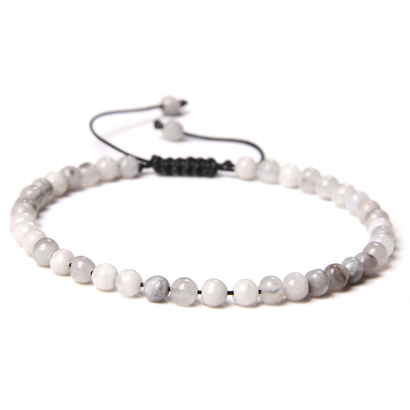 Fashion Solid Color Natural Stone Beaded Bracelets 1 Piece