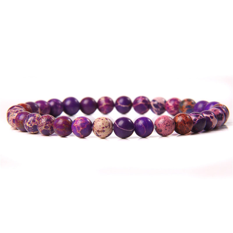 Fashion Solid Color Natural Stone Beaded Bracelets