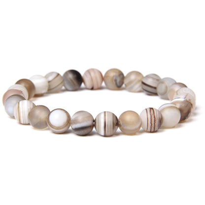 Fashion Solid Color Natural Stone Beaded Bracelets