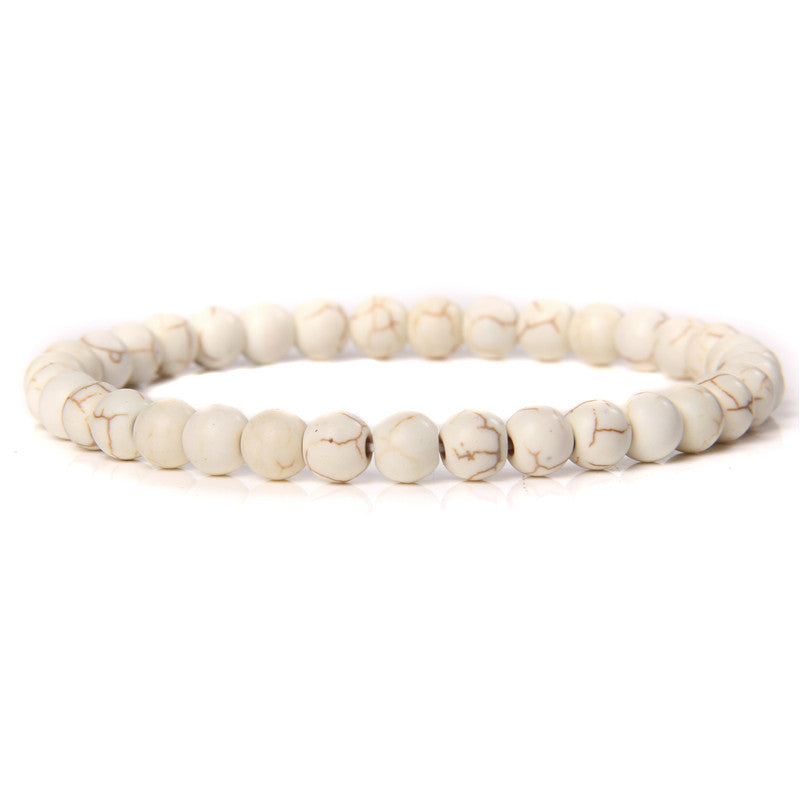 Fashion Solid Color Natural Stone Beaded Bracelets