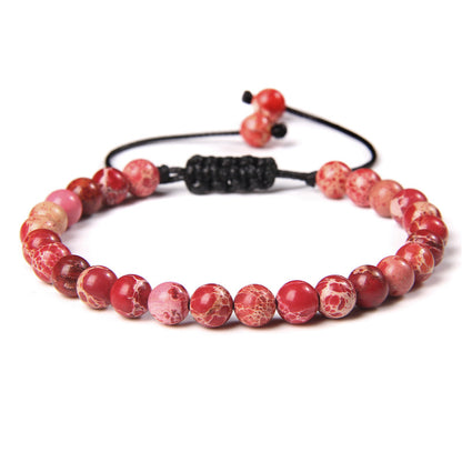 Ethnic Style Solid Color Natural Stone Beaded Bracelets