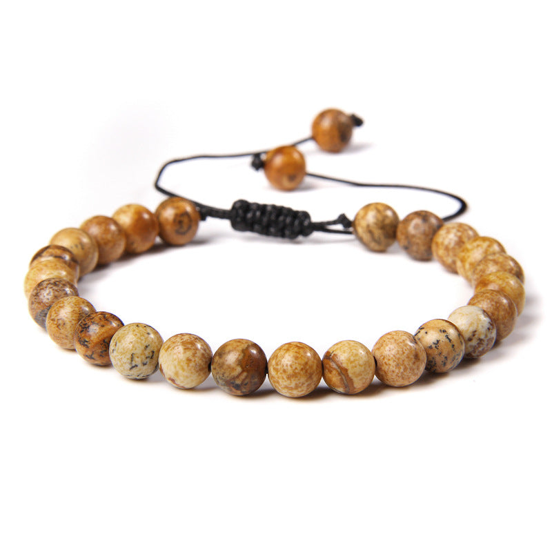 Ethnic Style Solid Color Natural Stone Beaded Bracelets