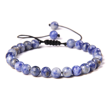 Ethnic Style Solid Color Natural Stone Beaded Bracelets