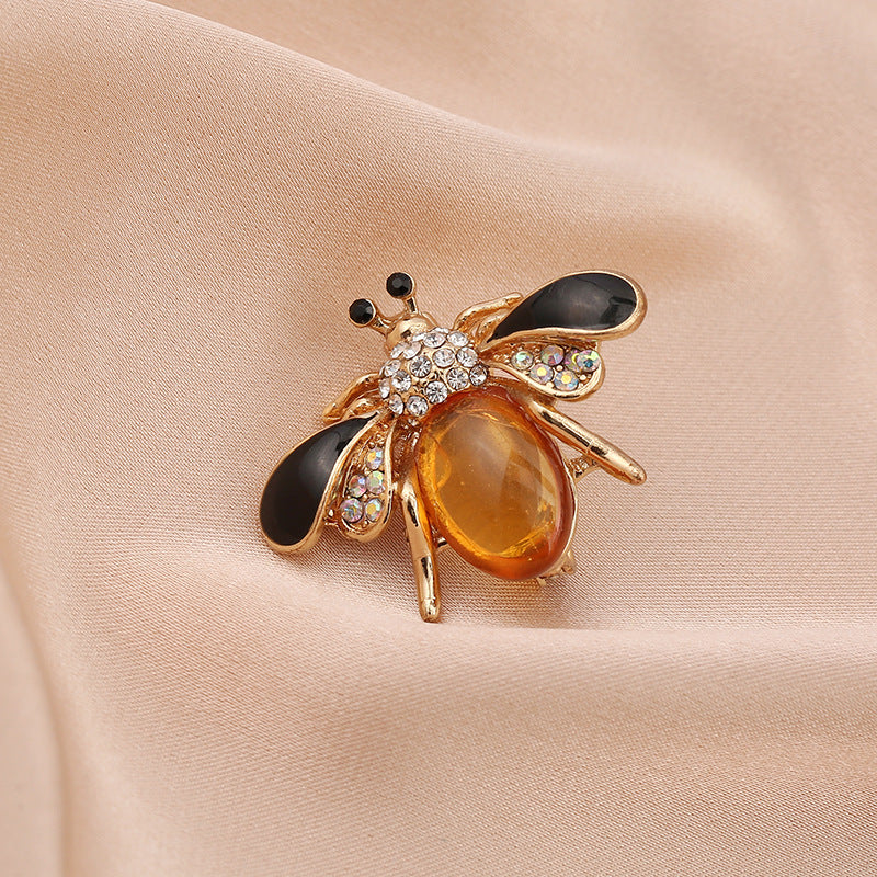 Cartoon Style Bee Imitation Pearl Alloy Rhinestone Enamel Unisex Brooches