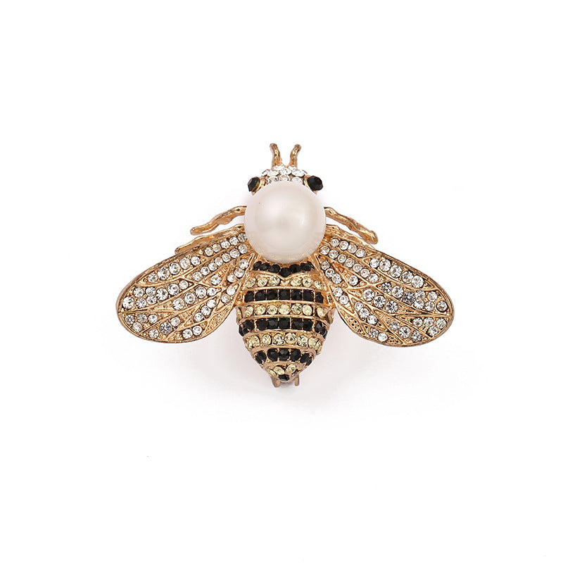 Cartoon Style Bee Imitation Pearl Alloy Rhinestone Enamel Unisex Brooches