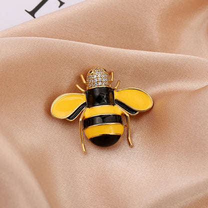 Cartoon Style Bee Imitation Pearl Alloy Rhinestone Enamel Unisex Brooches