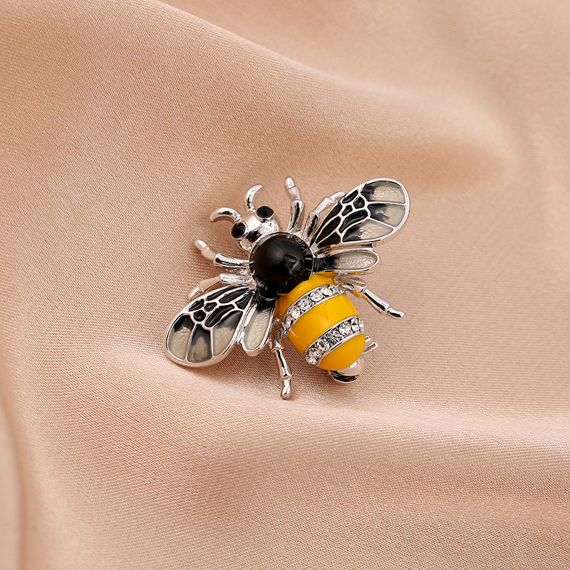 Cartoon Style Bee Imitation Pearl Alloy Rhinestone Enamel Unisex Brooches