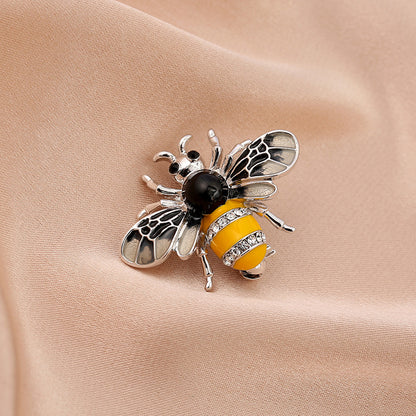 Cartoon Style Bee Imitation Pearl Alloy Rhinestone Enamel Unisex Brooches