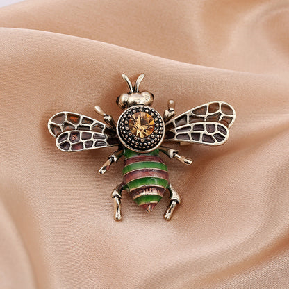 Cartoon Style Bee Imitation Pearl Alloy Rhinestone Enamel Unisex Brooches