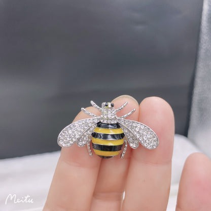 Cartoon Style Bee Imitation Pearl Alloy Rhinestone Enamel Unisex Brooches