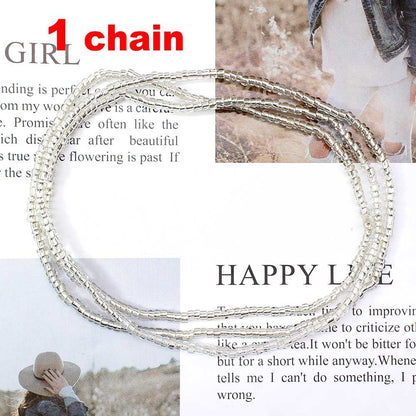 Ethnic Style Solid Color Beaded Women's Waist Chain 1 Piece