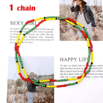 Ethnic Style Solid Color Beaded Women's Waist Chain 1 Piece