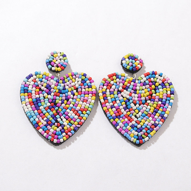 Ethnic Style Handmade Cloth Bead Earrings