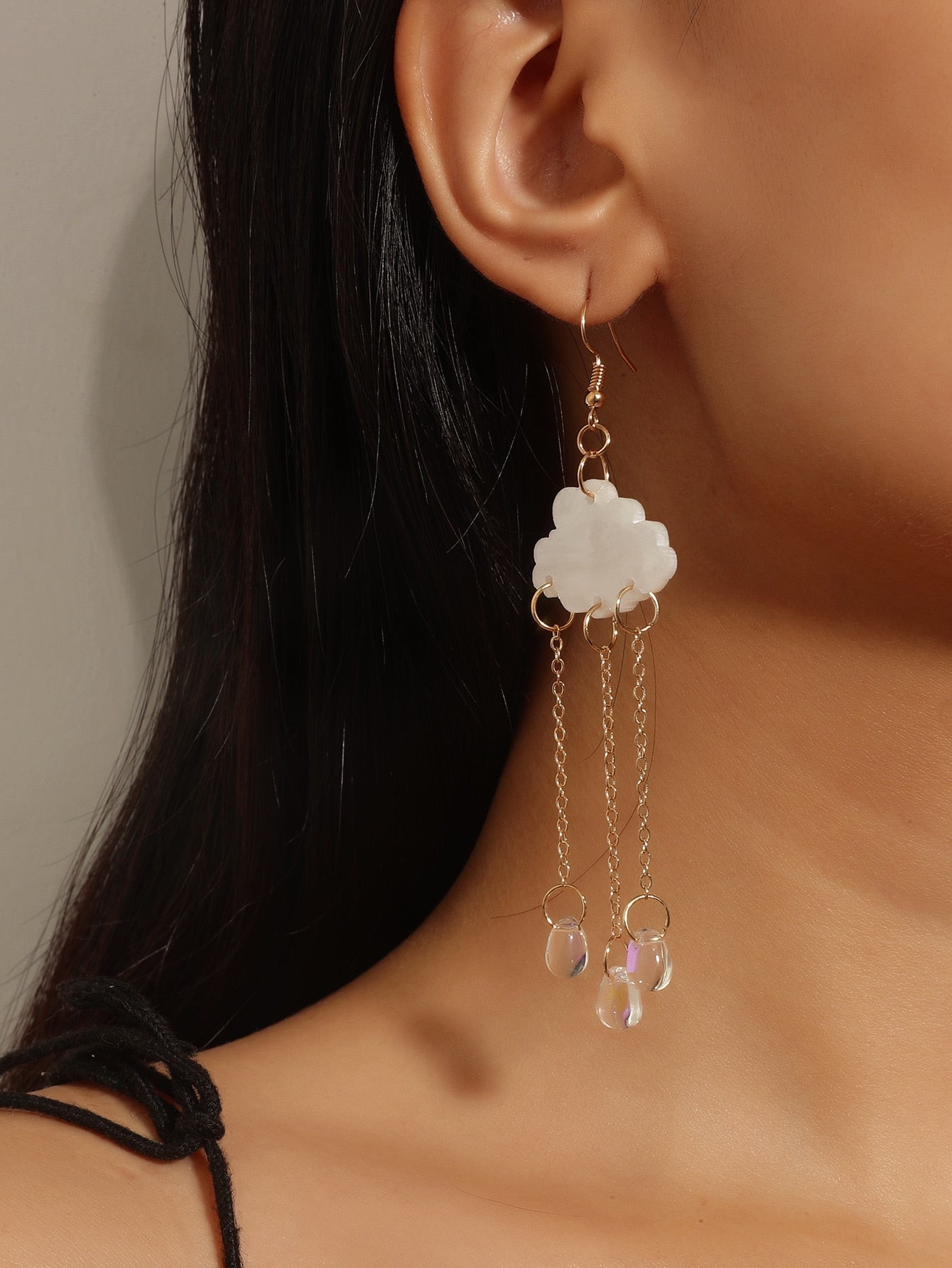 Cute Clouds Arylic Water Drop Women's Ear Hook 1 Pair