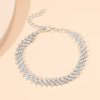 Fashion Mesh Rhinestone Hollow Out Rhinestones Bracelets