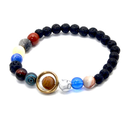 Fashion Round Natural Stone Beaded Bracelets 1 Piece