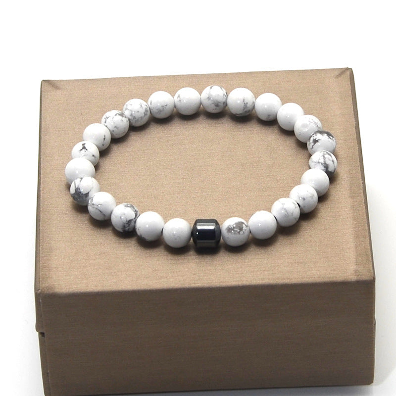 Fashion Round Natural Stone Beaded Bracelets 1 Piece